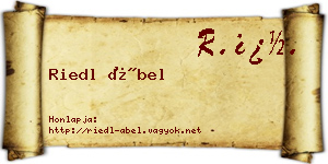 Riedl Ábel névjegykártya