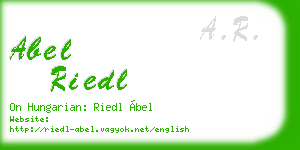 abel riedl business card
